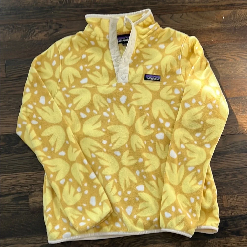 Patagonia Yellow Floral Fleece Pullover - Picture 4 of 6